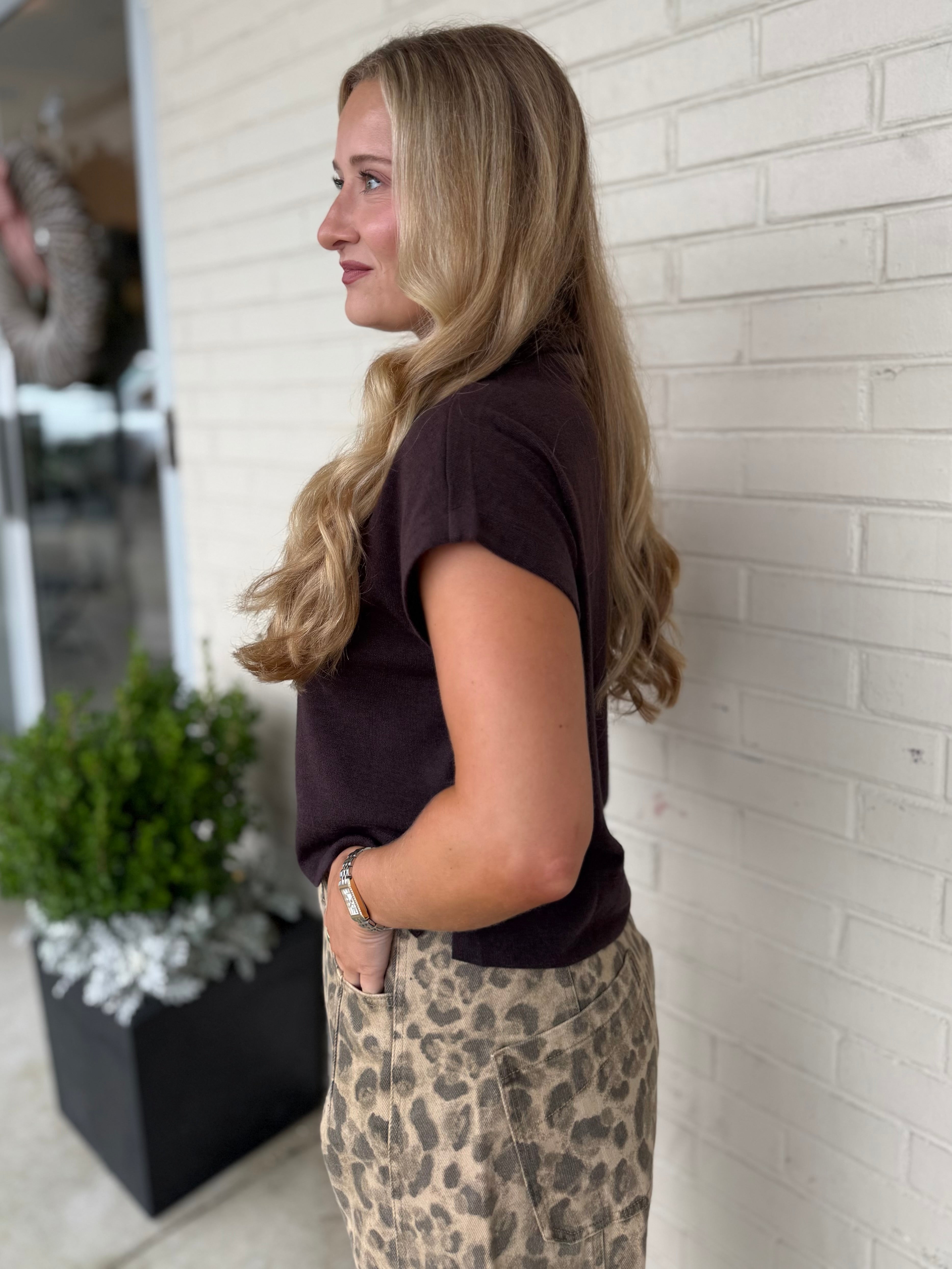 Entro | Lindy Mock Neck Top | Sweetest Stitch Boutique Richmond