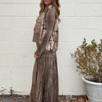 Current Air | Miley Wide Leg Metallic Pants | Sweetest Stitch Boutique