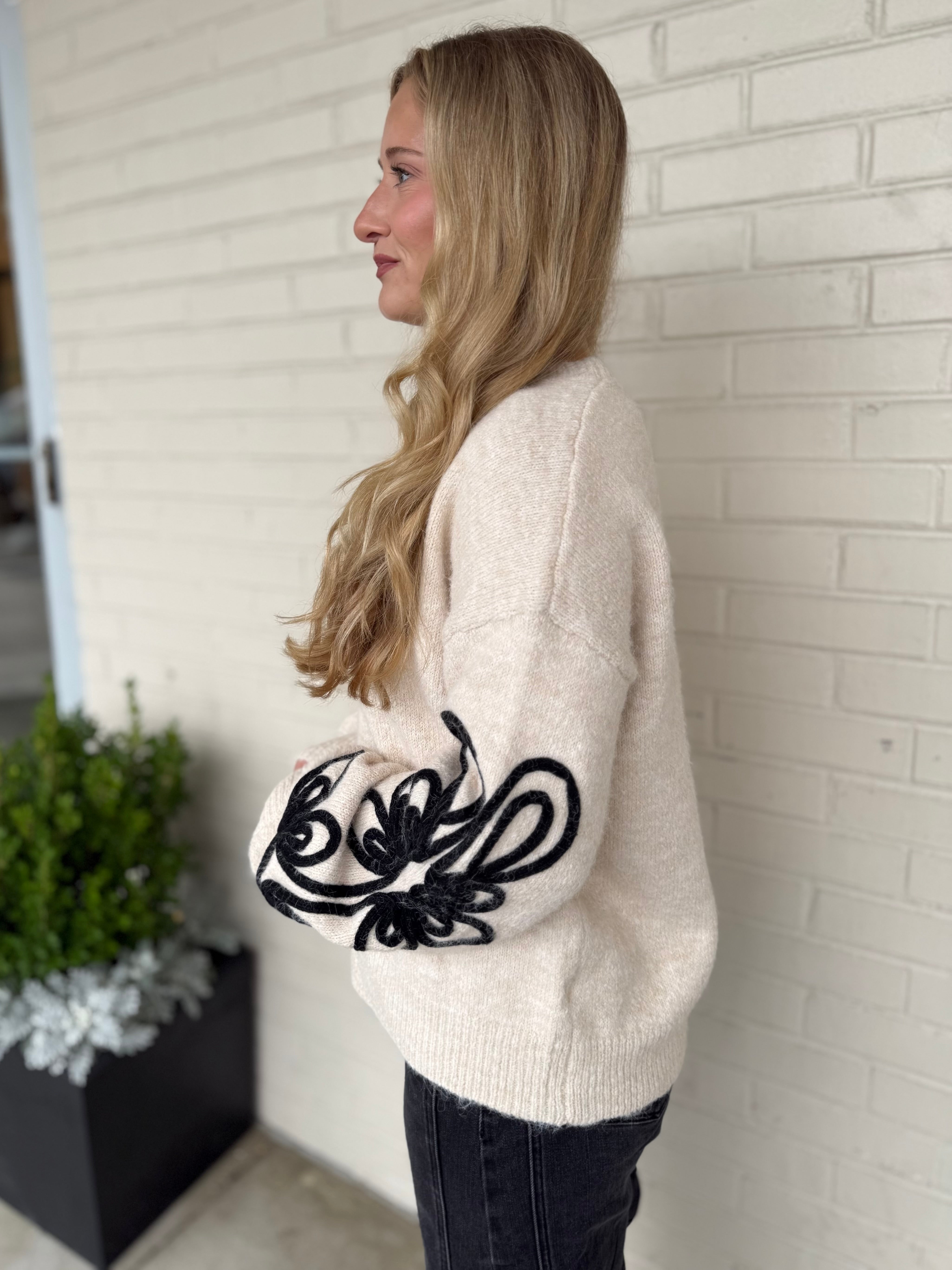 Aaron & Amber | Maisie Balloon Sleeve Sweater | Sweetest Stitch