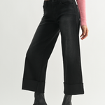 Just Black Denim | Paulina Wide Leg Cuffed Jeans | Sweetest Stitch