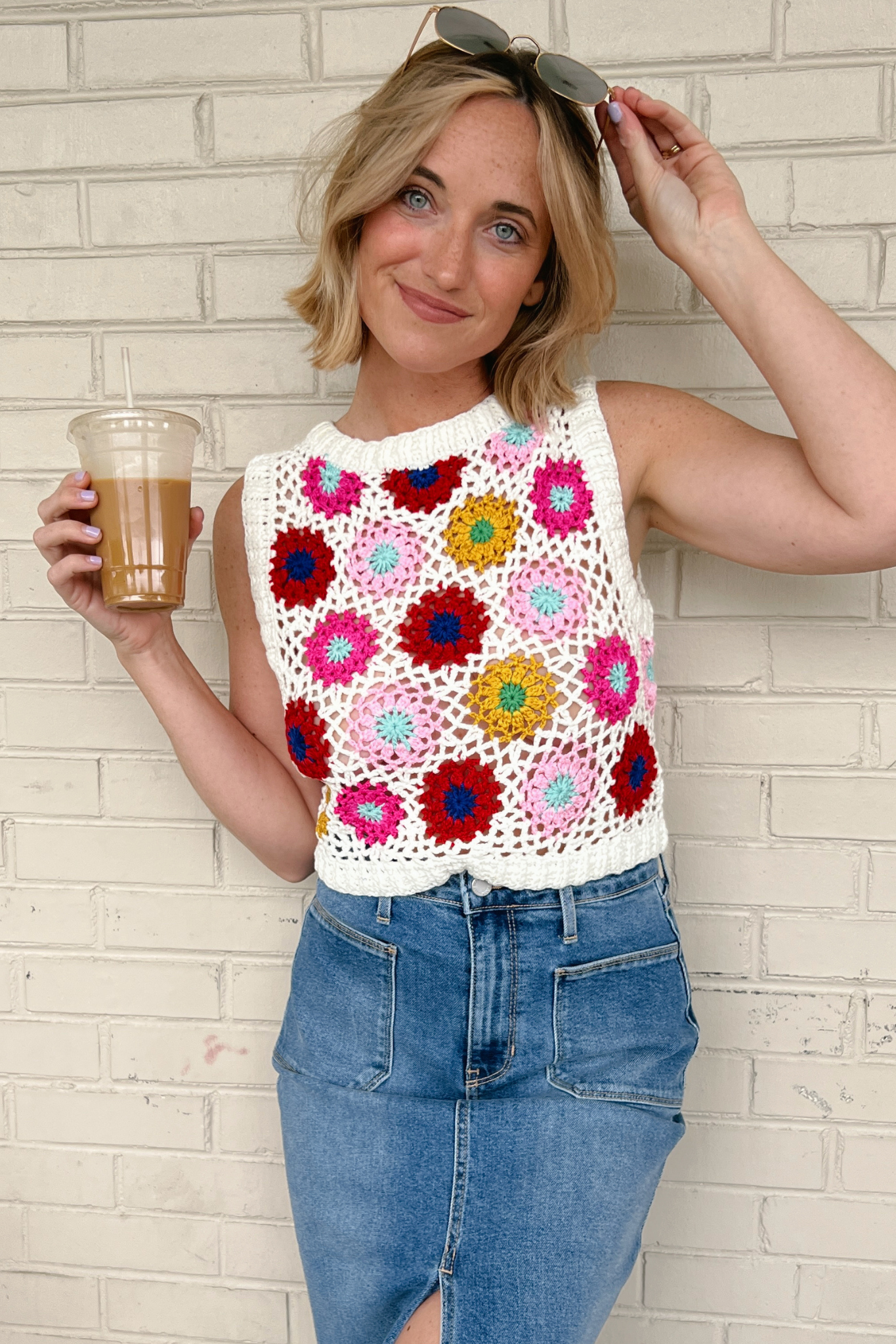 Entro | Floral Crochet Top | Sweetest Stitch Cute Tops Boutique RVA