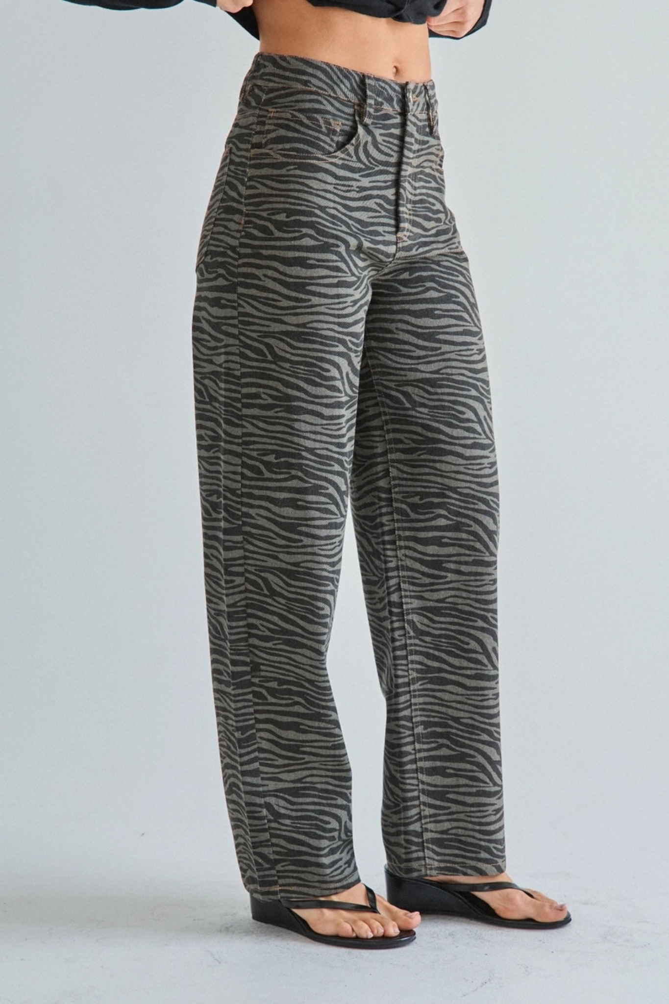 Able | Sadie Zebra Barrel Pants | Sweetest Stitch Boutique Richmond