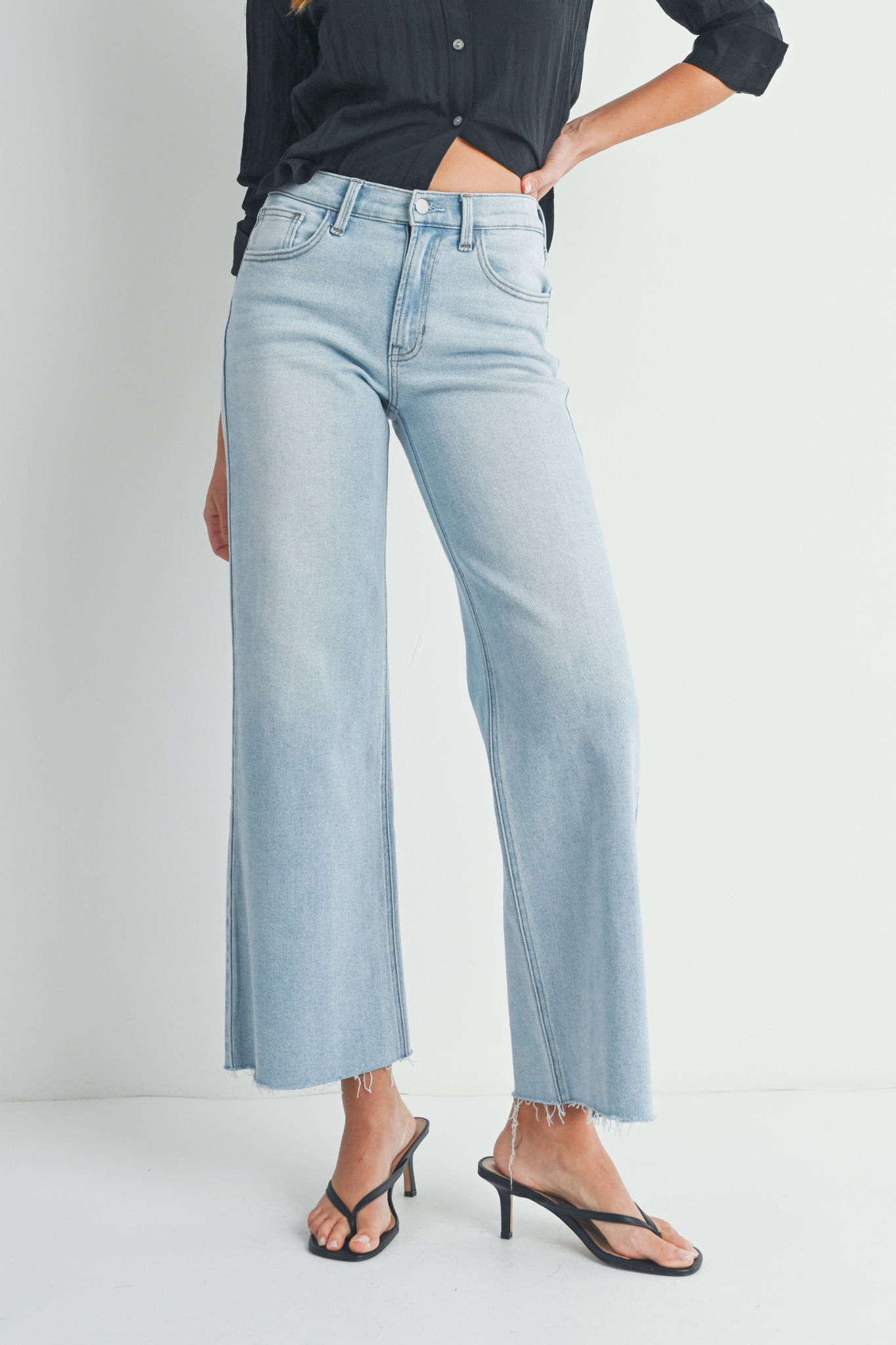 Just Black Denim | Giselle Wide Leg Jeans | Sweetest Stitch Boutique