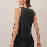Able | Delilah Faux Leather Fringe Top | Sweetest Stitch Boutique RVA