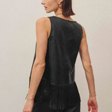Able | Delilah Faux Leather Fringe Top | Sweetest Stitch Boutique RVA