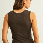 Miou Muse | Samantha Scoop Neck Ribbed Tank Top | Sweetest Stitch