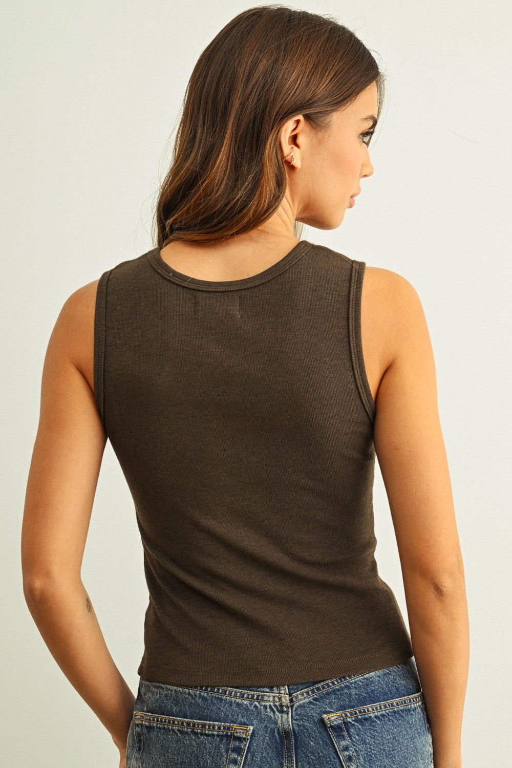 Miou Muse | Samantha Scoop Neck Ribbed Tank Top | Sweetest Stitch