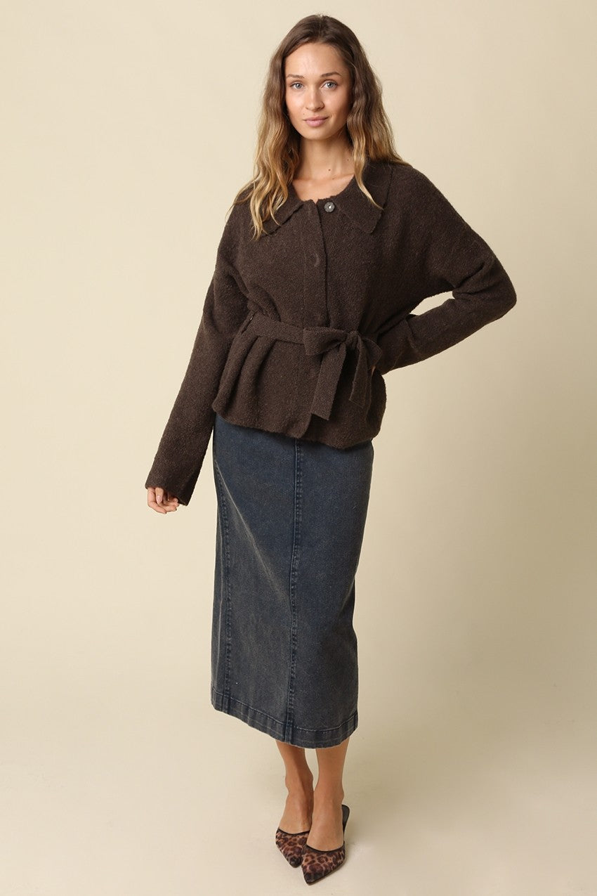 Olivaceous | Meg Belted Sweater | Sweetest Stitch Boutique Richmond