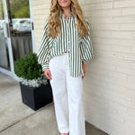Entro | Esmerelda Striped Button Up Top | Sweetest Stitch Boutique