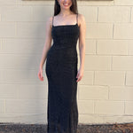 Klesis | Black Rhinestone Maxi Dress | Sweetest Stitch