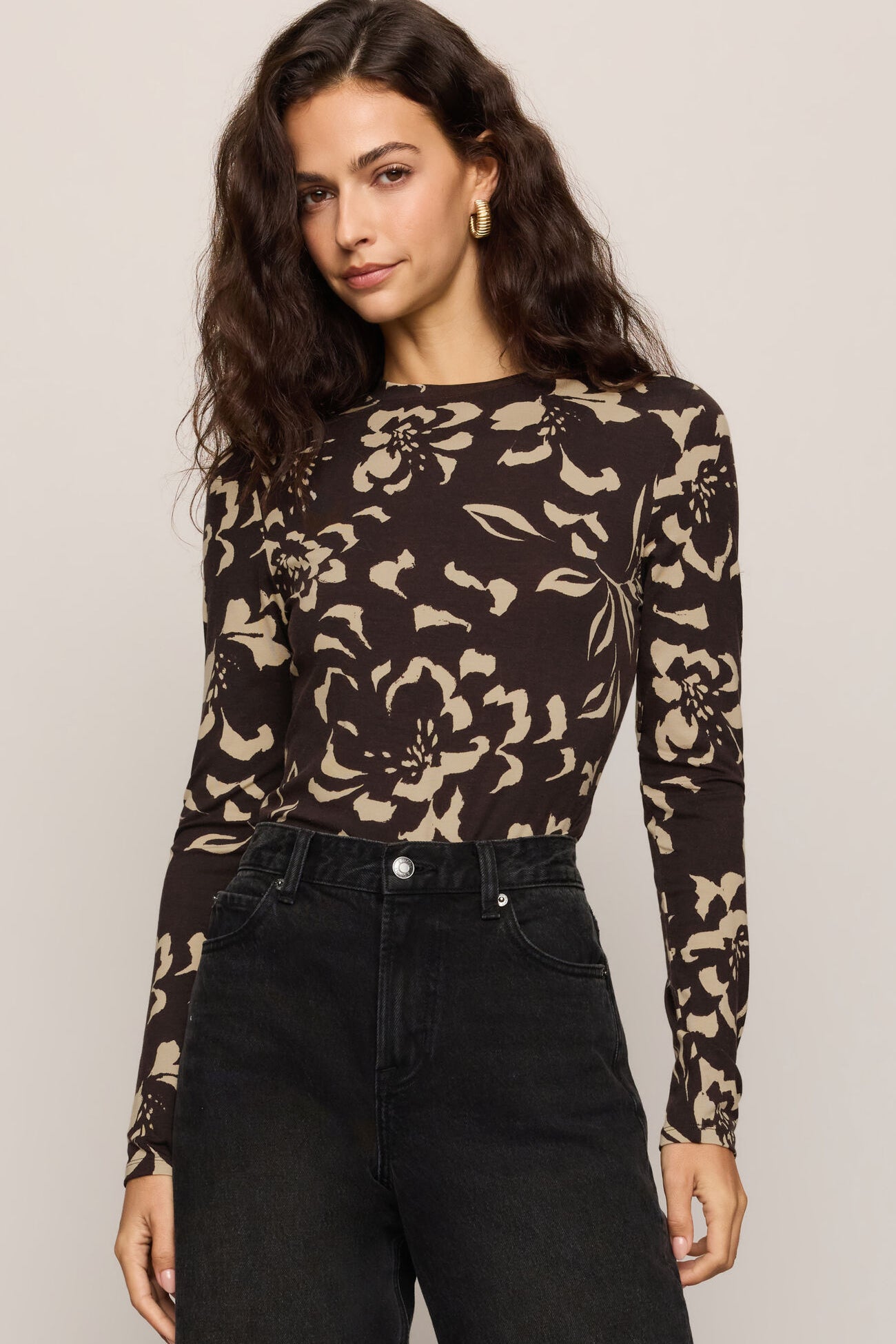 Z Supply | Onyx Floral Long Sleeve Top | Sweetest Stitch Boutique RVA