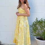 Olivaceous | Maisie Strapless Paisley Midi Dress | Sweetest Stitch RVA