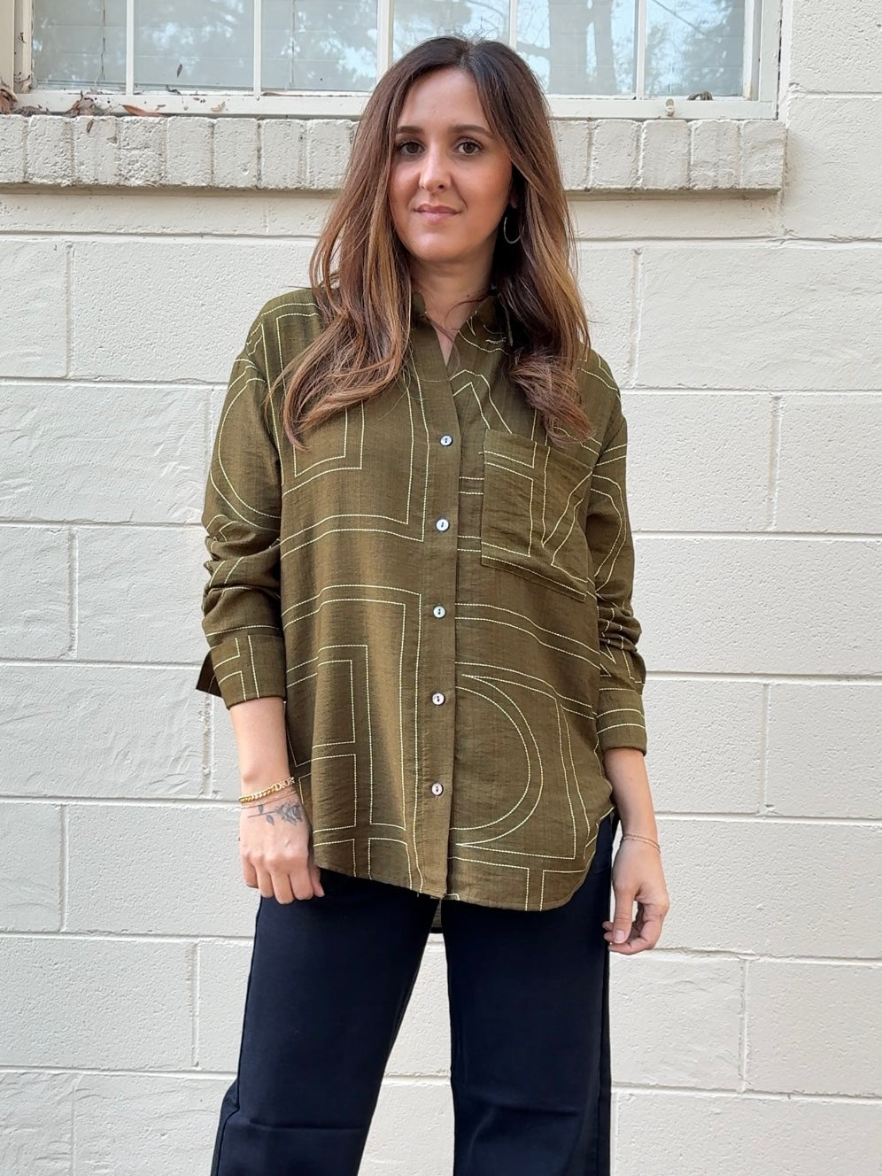 Entro | Margot Button Front Top | Sweetest Stitch Boutique Richmond