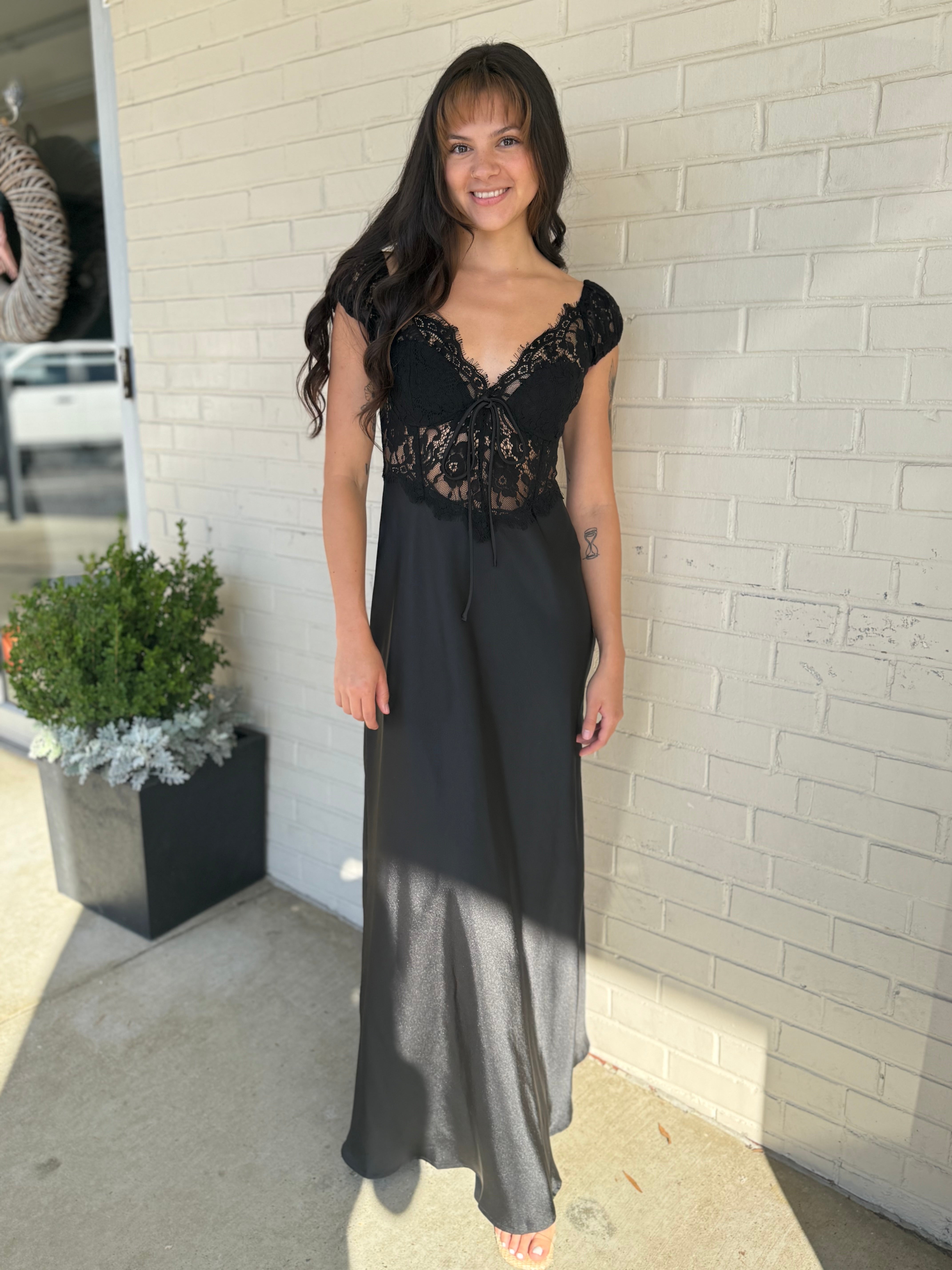 Dress Forum | Sutton Satin Lace Maxi Dress | Sweetest Stitch Boutique
