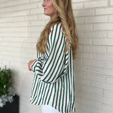 Entro | Esmerelda Striped Button Up Top | Sweetest Stitch Boutique