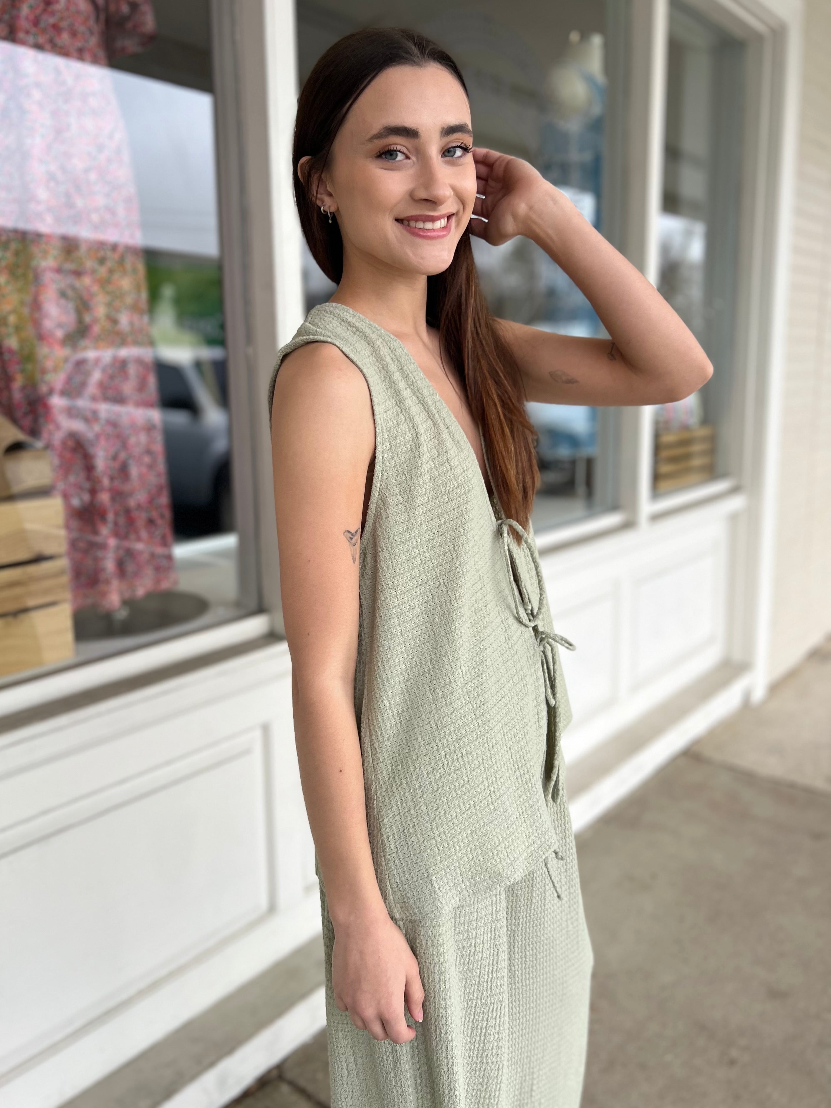 By Together | Cerena Tie Front Top | Sweetest Stitch Boutique