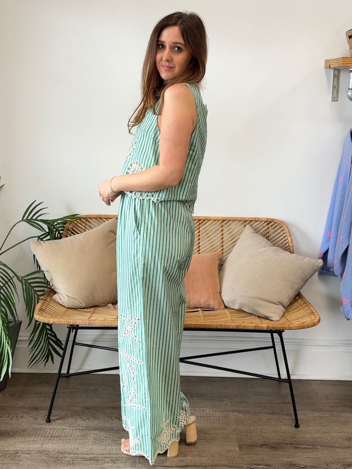 Entro | Olivia Wide Leg Striped Pants | Sweetest Stitch Boutique