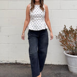THML | Gracelyn Polka Dot Peplum Top | Sweetest Stitch Boutique