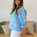 Entro | Emory Embroidered Top | Sweetest Stitch Boutique Richmond