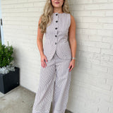 Fore | Valerie Wide Leg Striped Pants | Sweetest Stitch Boutique