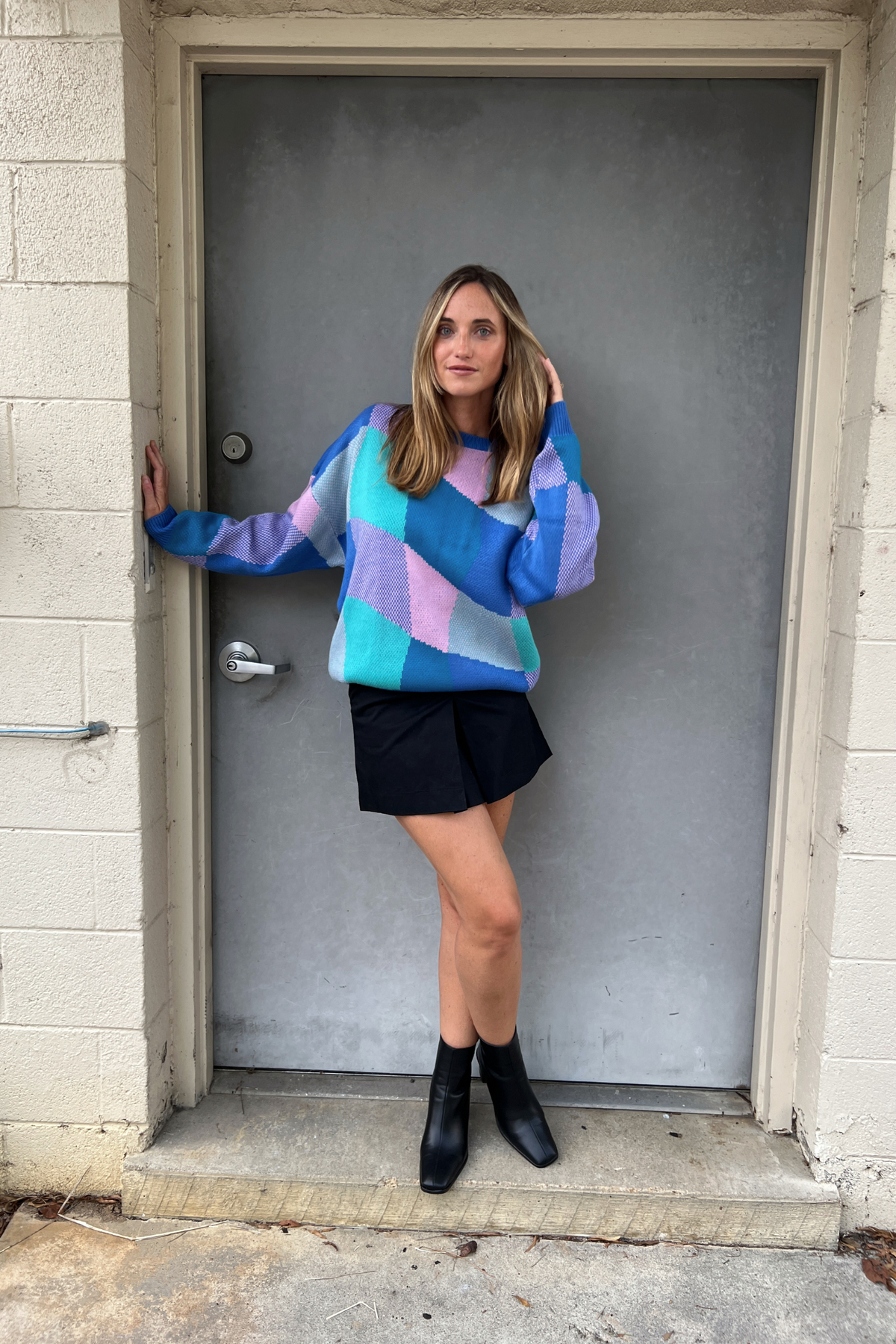 Artsy Plaid Sweater