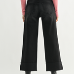 Just Black Denim | Paulina Wide Leg Cuffed Jeans | Sweetest Stitch