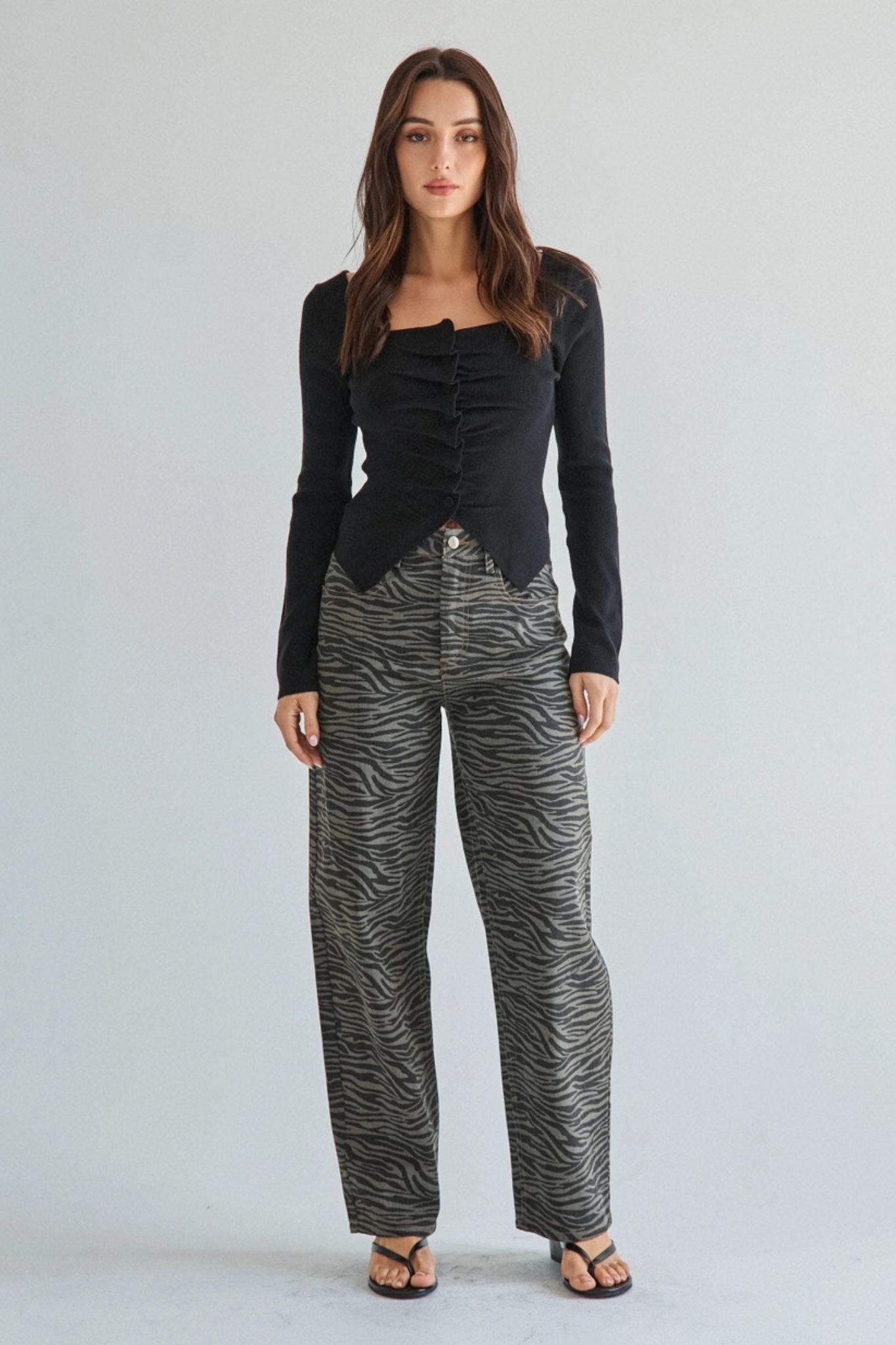 Able | Sadie Zebra Barrel Pants | Sweetest Stitch Boutique Richmond