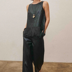 Able | Delilah Faux Leather Fringe Top | Sweetest Stitch Boutique RVA
