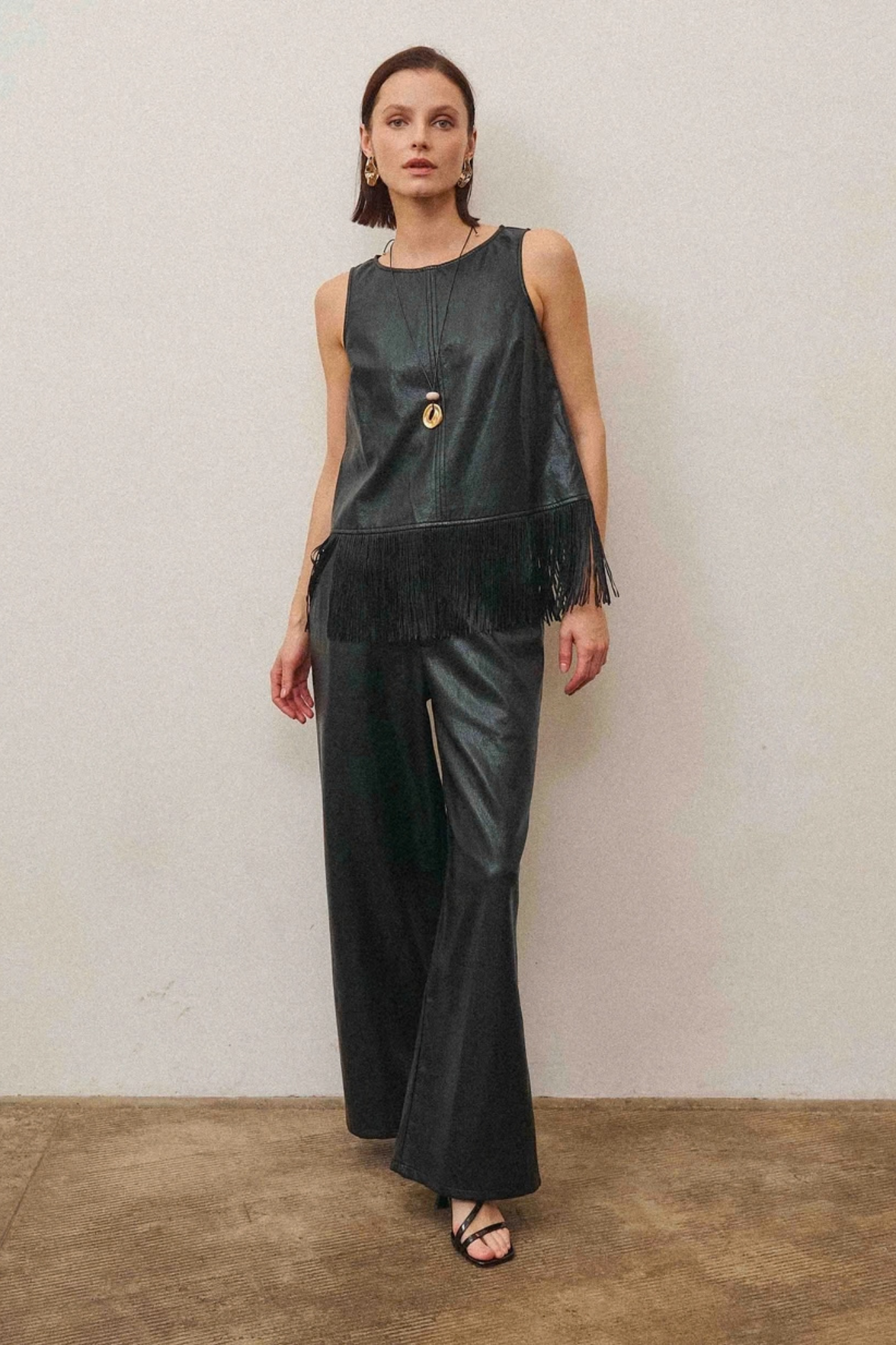 Able | Delilah Faux Leather Wide Leg Pants | Sweetest Stitch Boutique