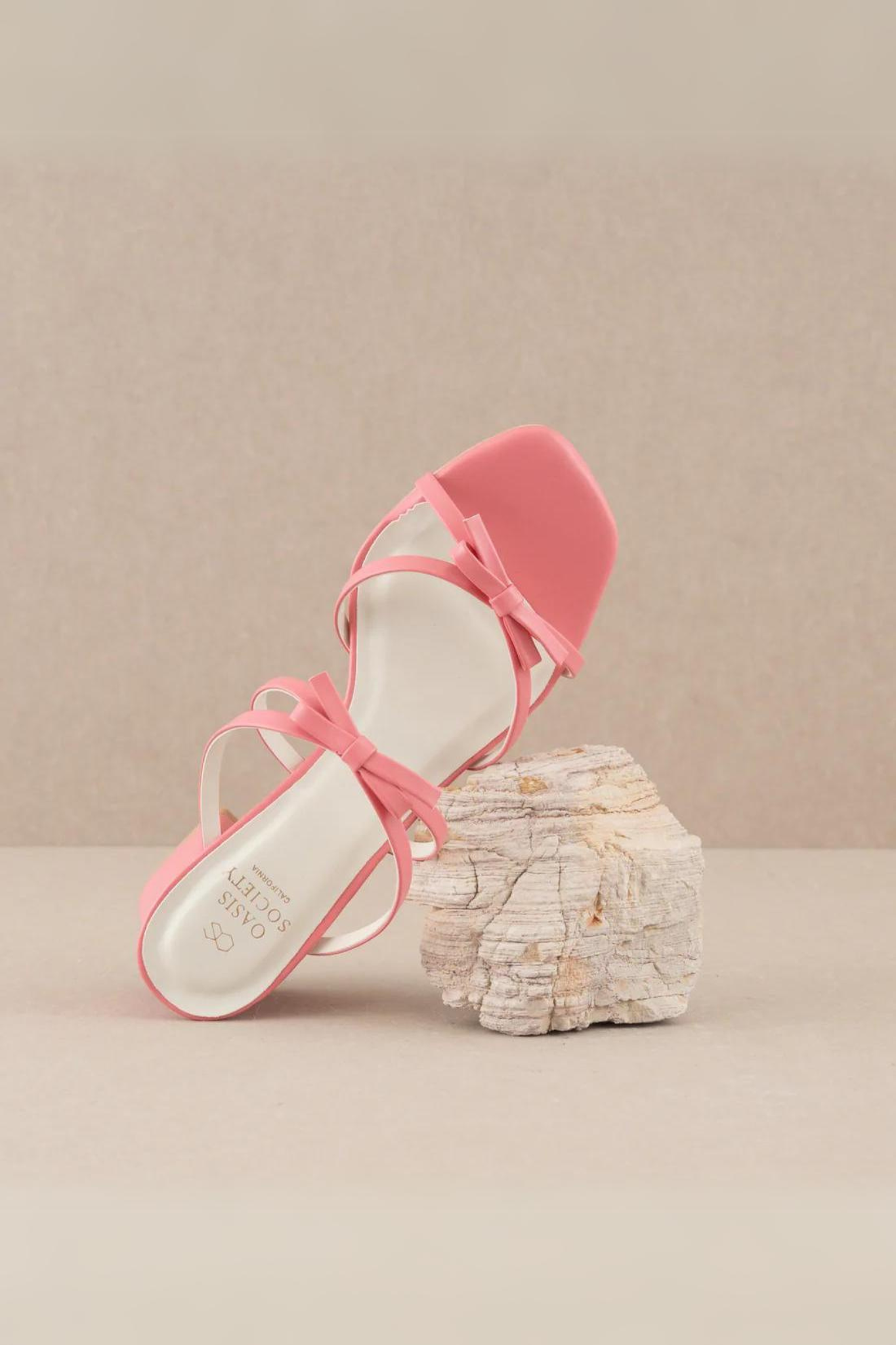 Oasis Society Pink Bow Low Heels Sweetest Stitch RVA Boutique