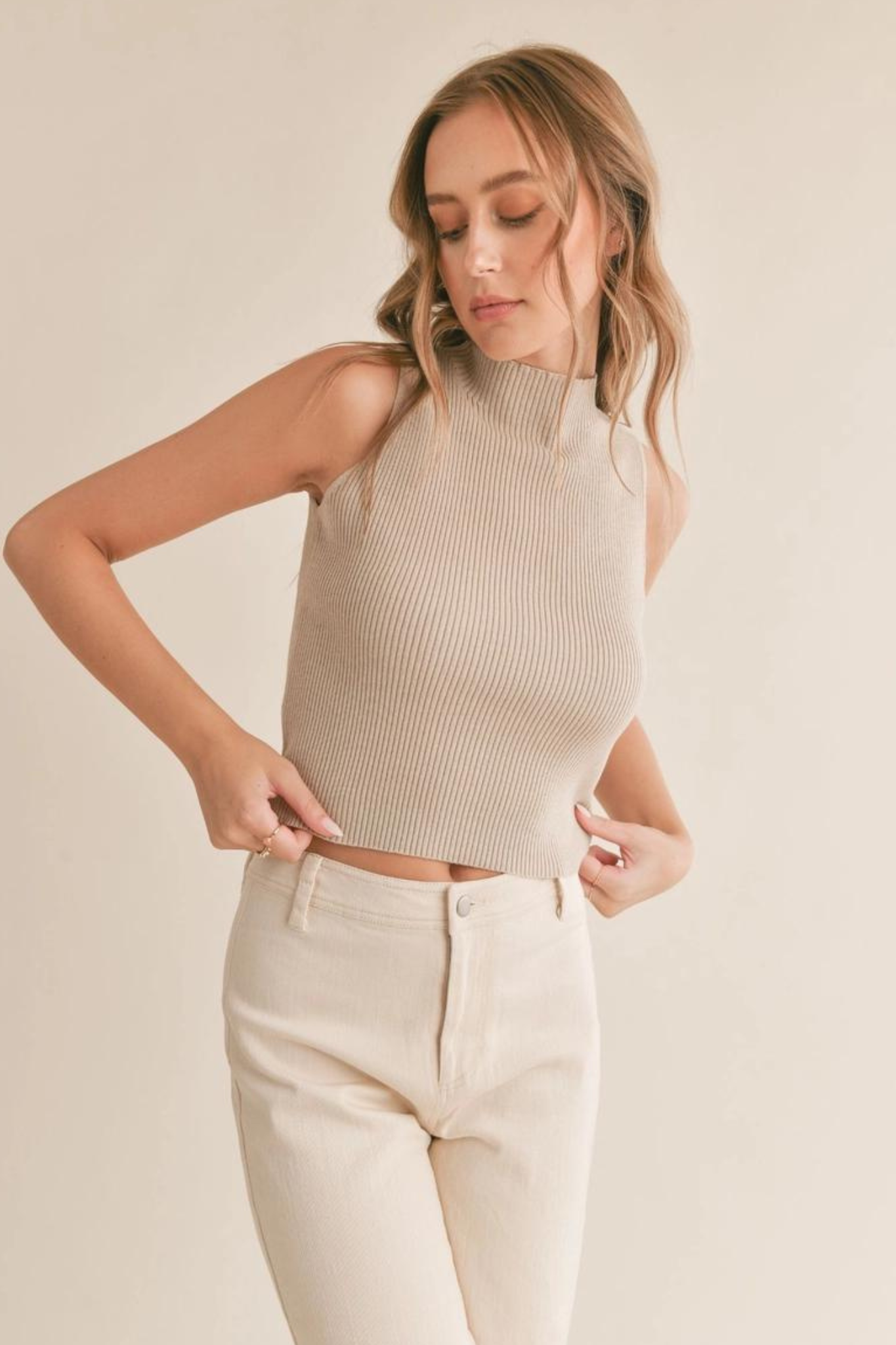 Sadie & Sage | Erica Knit Top Taupe | Sweetest Stitch Boutique