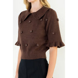 THML | Margot Flower Short Sleeve Sweater | Sweetest Stitch Boutique