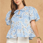 Strut & Bolt | Jules Embroidered Peplum Top | Sweetest Stitch Boutique