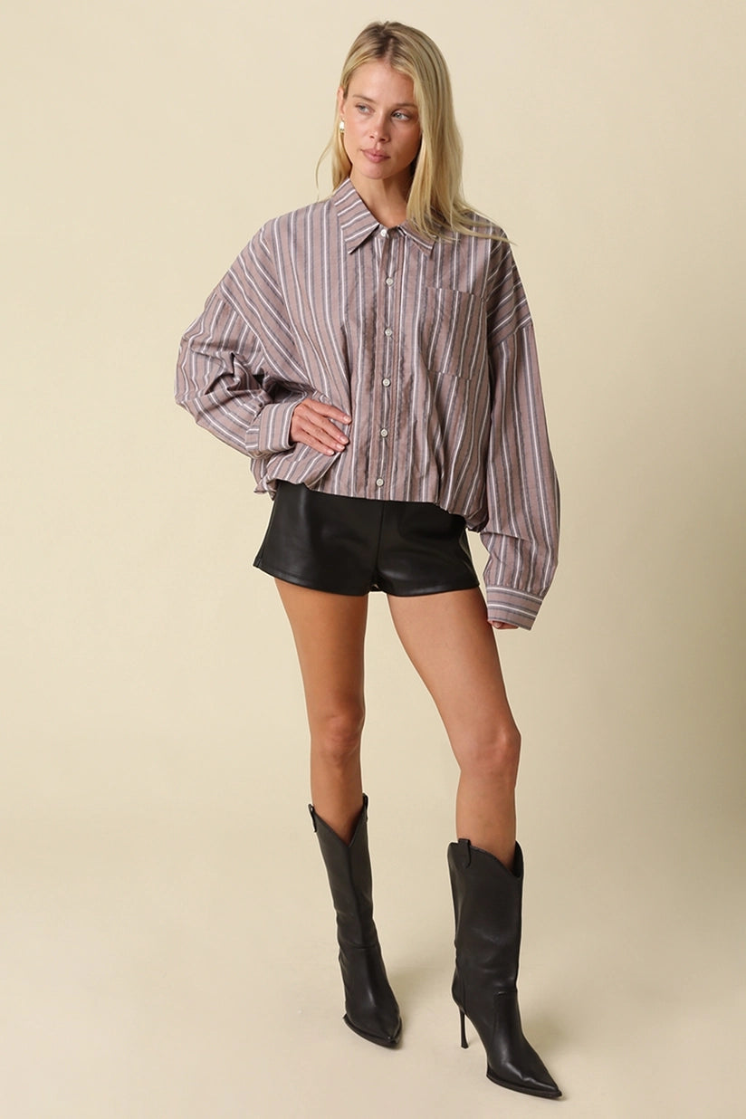 Olivaceous | Austin Stripe Shirt | Sweetest Stitch Boutique Richmond