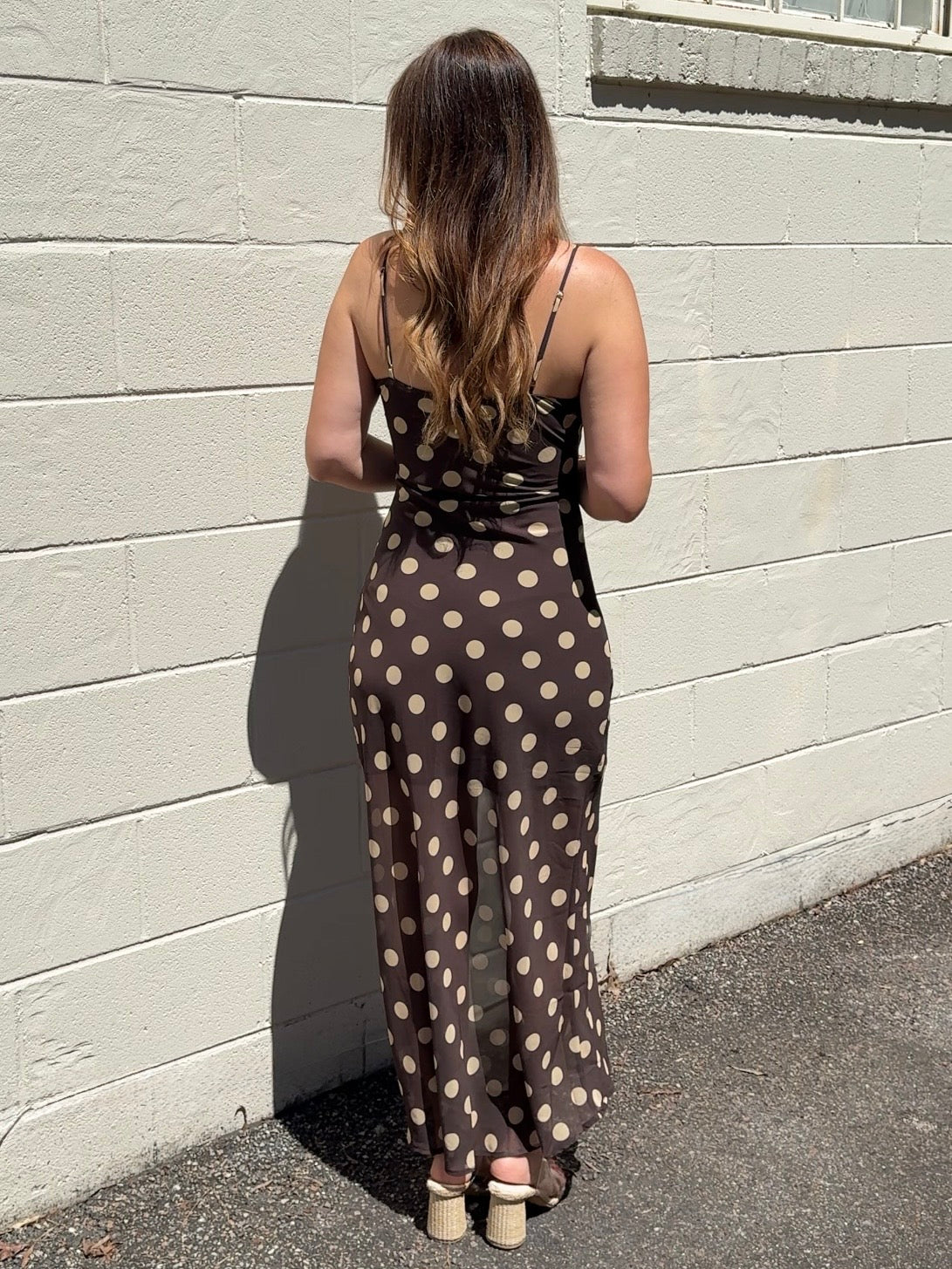 Olivaceous | Chloe Polka Dot Midi Dress | Sweetest Stitch Boutique