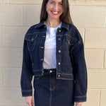 Just Black Denim | Dark Wash Denim Jacket | Sweetest Stitch