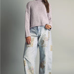 Miou Muse | Mandy Mock Neck Sweater - Lavender | Sweetest Stitch