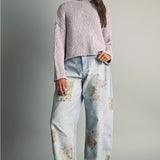 Miou Muse | Mandy Mock Neck Sweater - Lavender | Sweetest Stitch