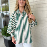 Entro | Esmerelda Striped Button Up Top | Sweetest Stitch Boutique