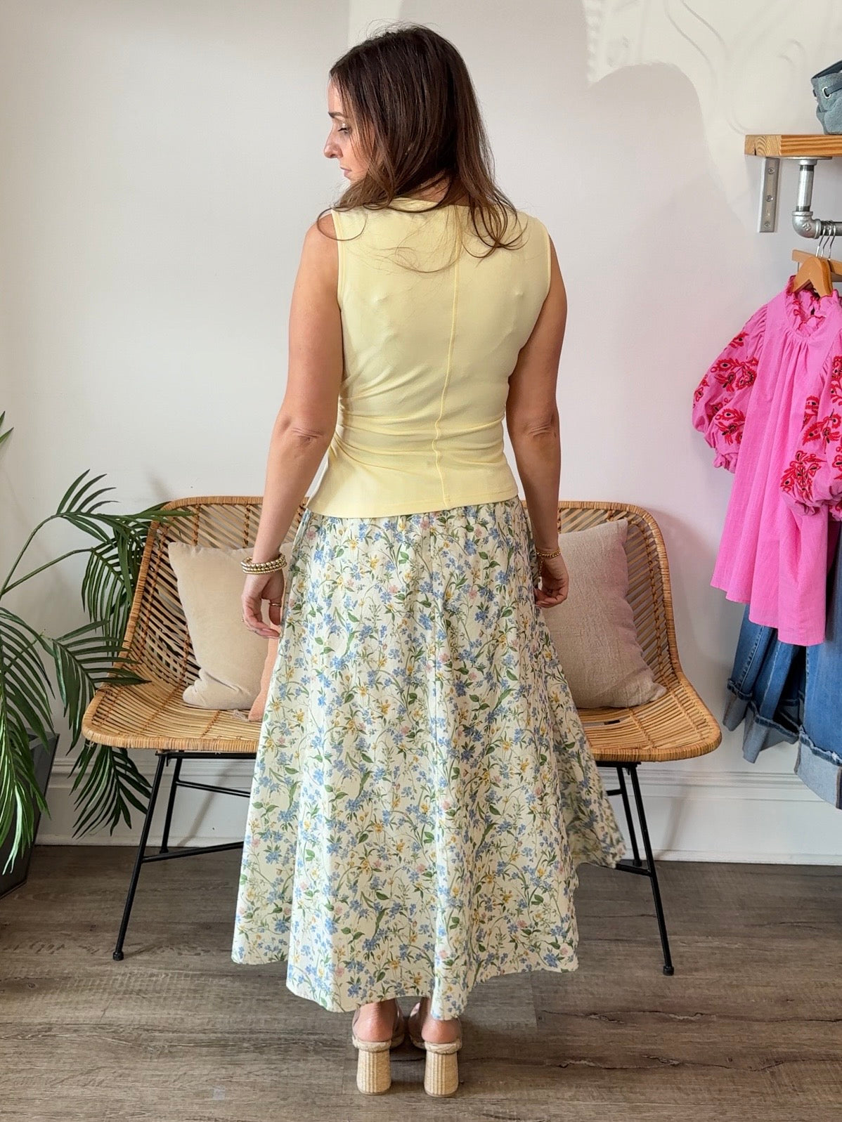 ASTR The Label | Kiera Floral Midi Skirt | Sweetest Stitch Boutique