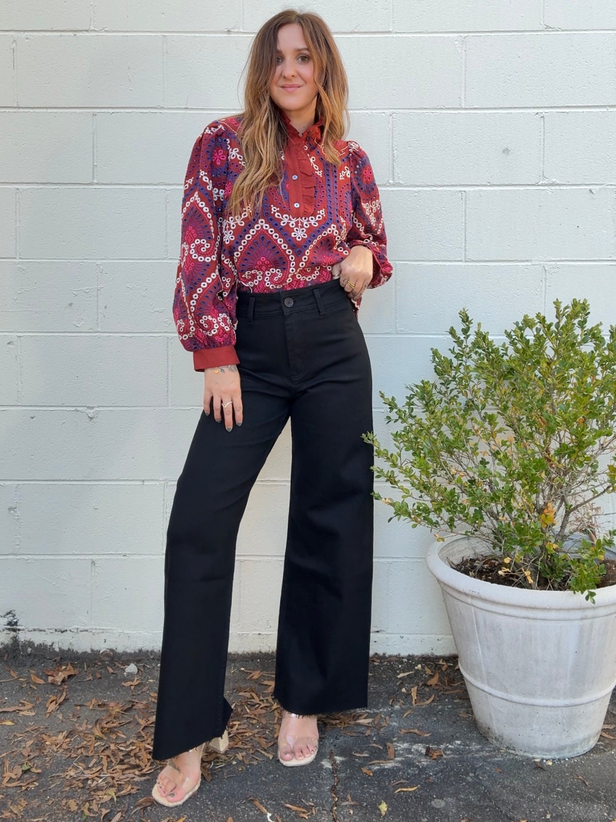Miou Muse | Rosemary Wide Leg Pants - Black | Sweetest Stitch