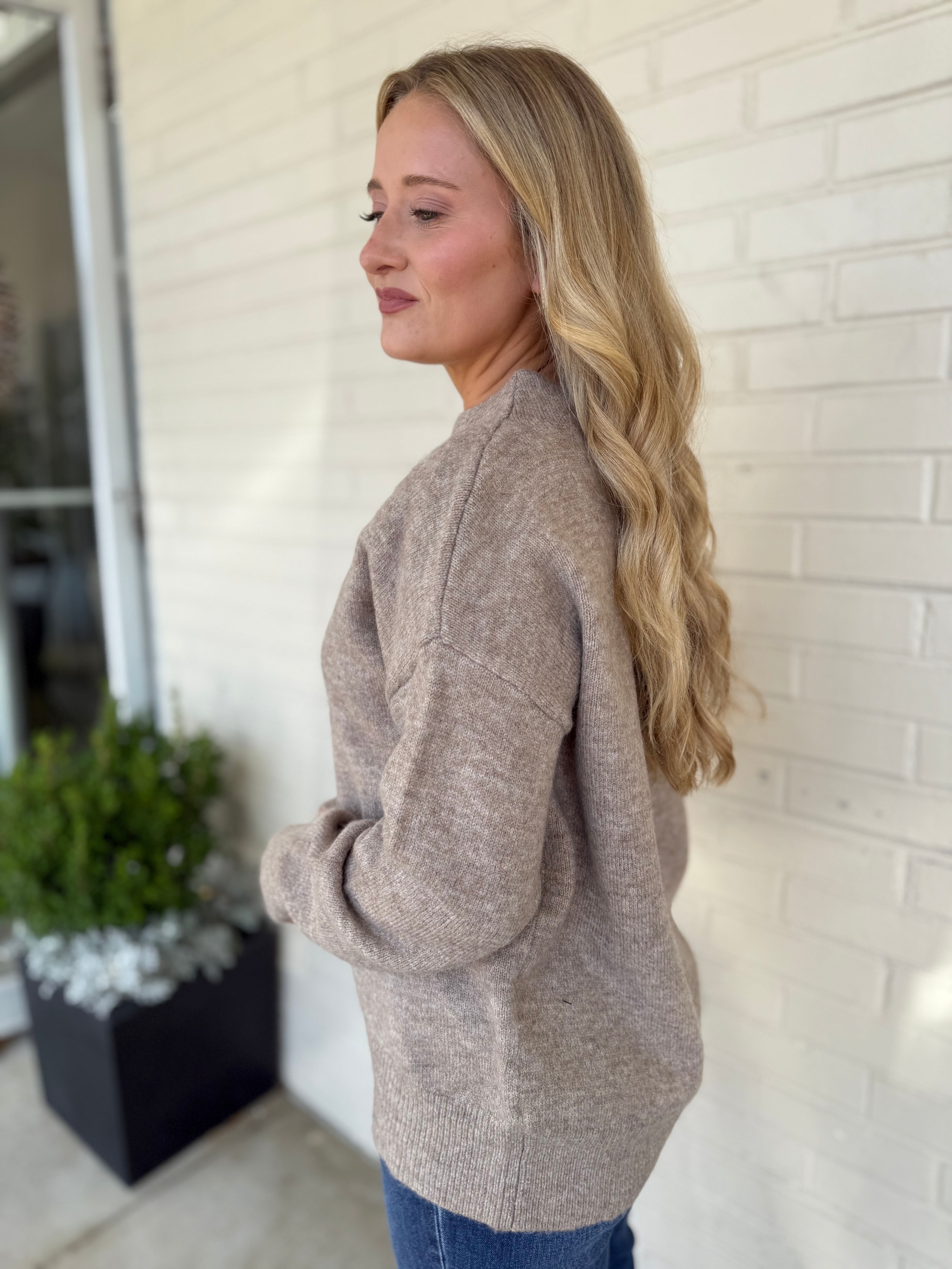 Grade & Gather | Adalynn Mock Neck Sweater | Sweetest Stitch