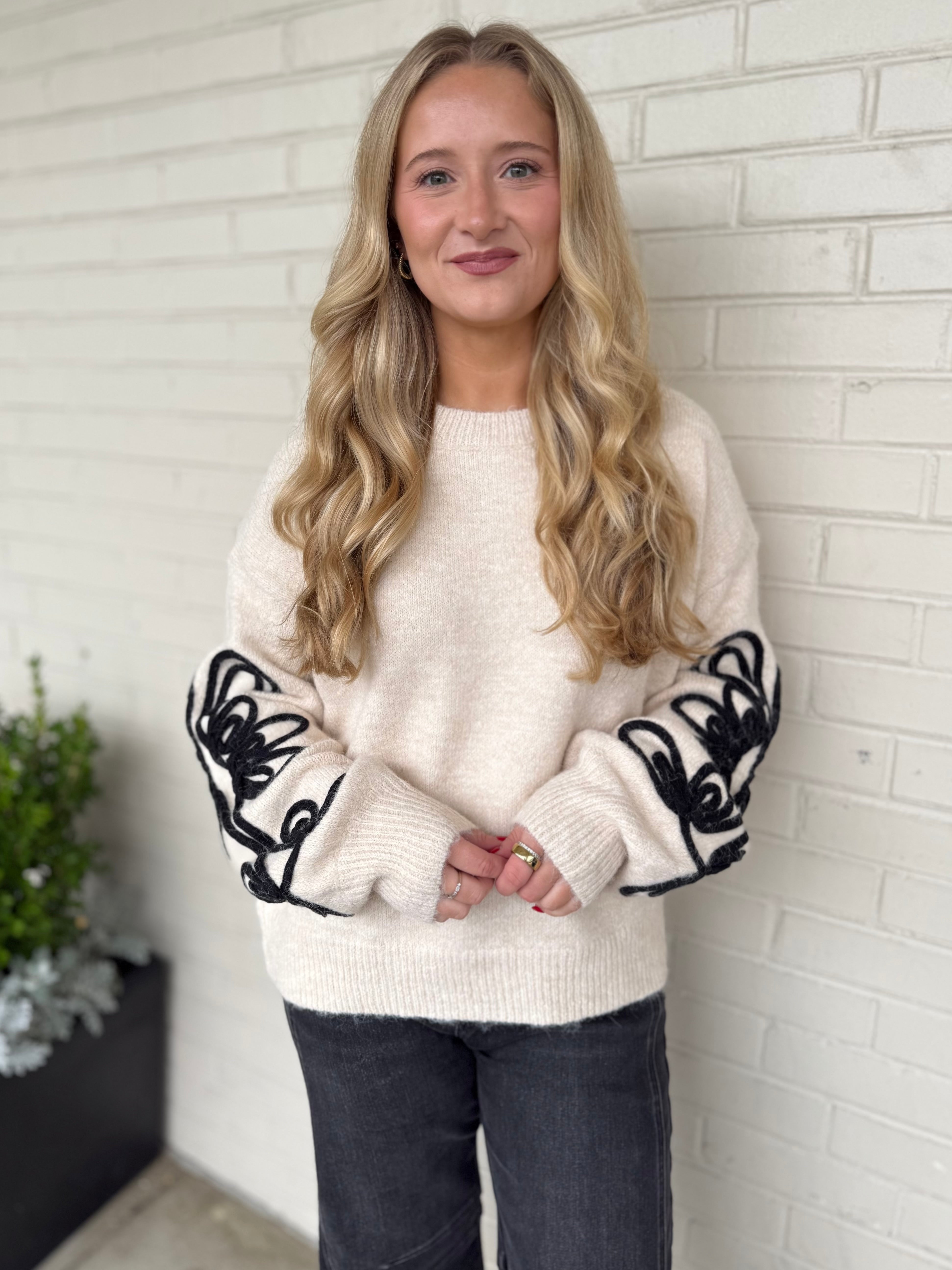 Aaron & Amber | Maisie Balloon Sleeve Sweater | Sweetest Stitch