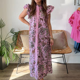 Entro | Sam Ruffle Sleeve Midi Dress | Sweetest Stitch Boutique RVA