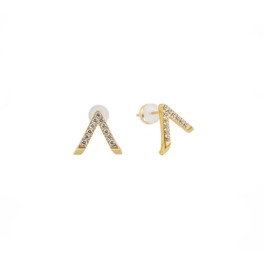 Brenda Grands | Diamond V Studs | Sweetest Stitch