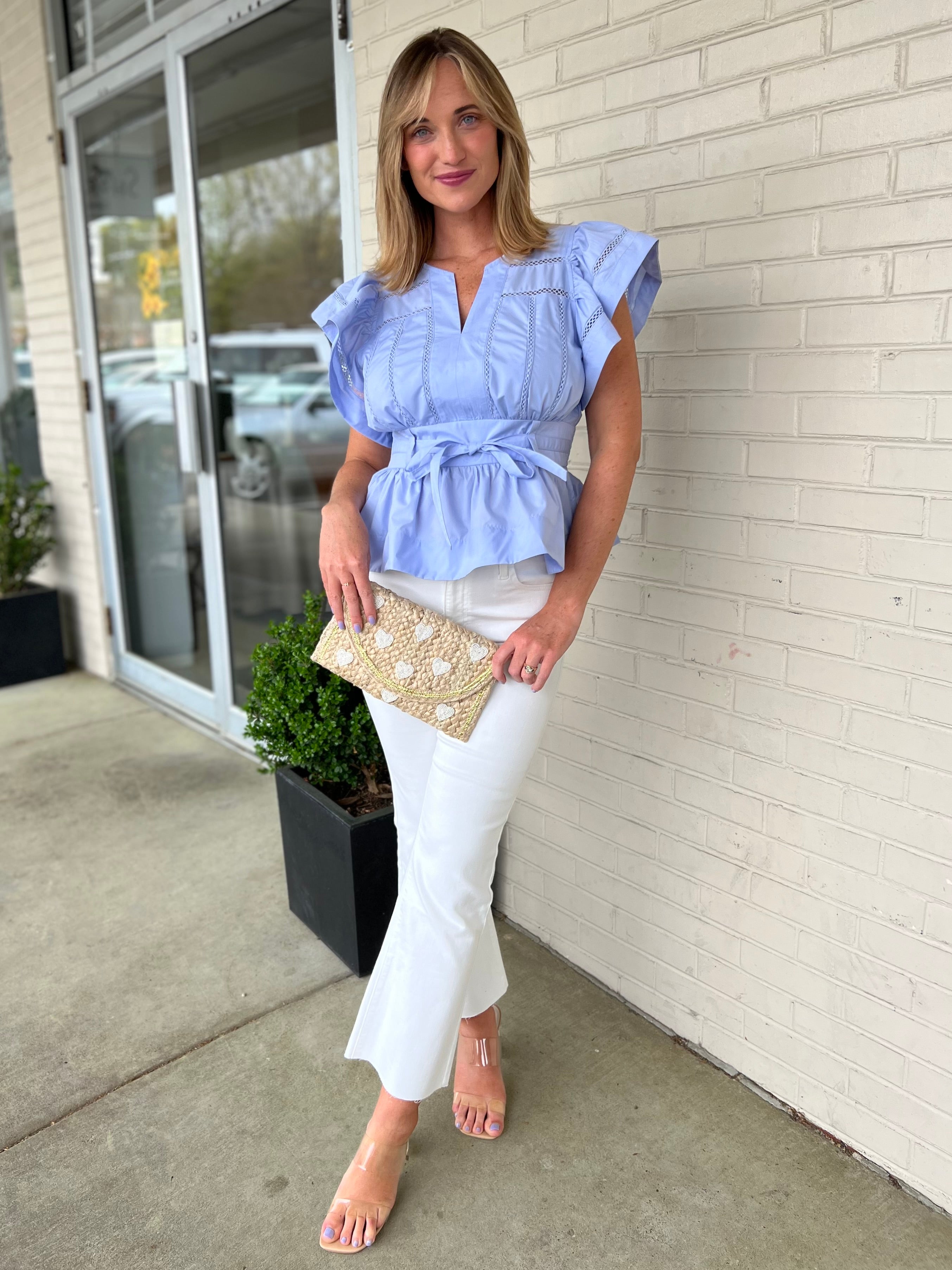 Entro | Flutter Sleeve Peplum Top | Sweetest Stitch Boutique