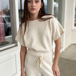 Miou Muse | Morgan Short Sleeve Knit Top | Sweetest Stitch