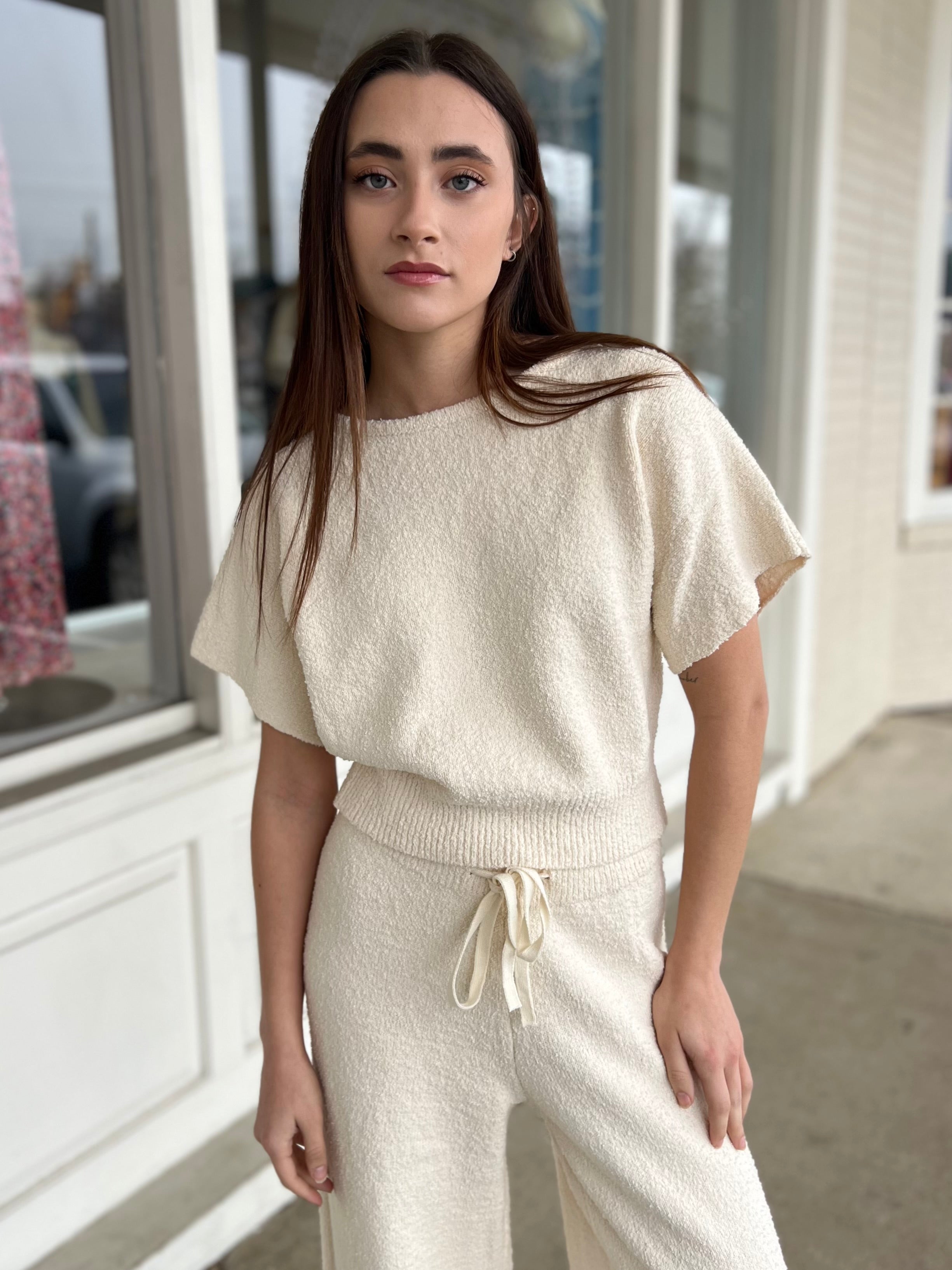 Miou Muse | Morgan Short Sleeve Knit Top | Sweetest Stitch