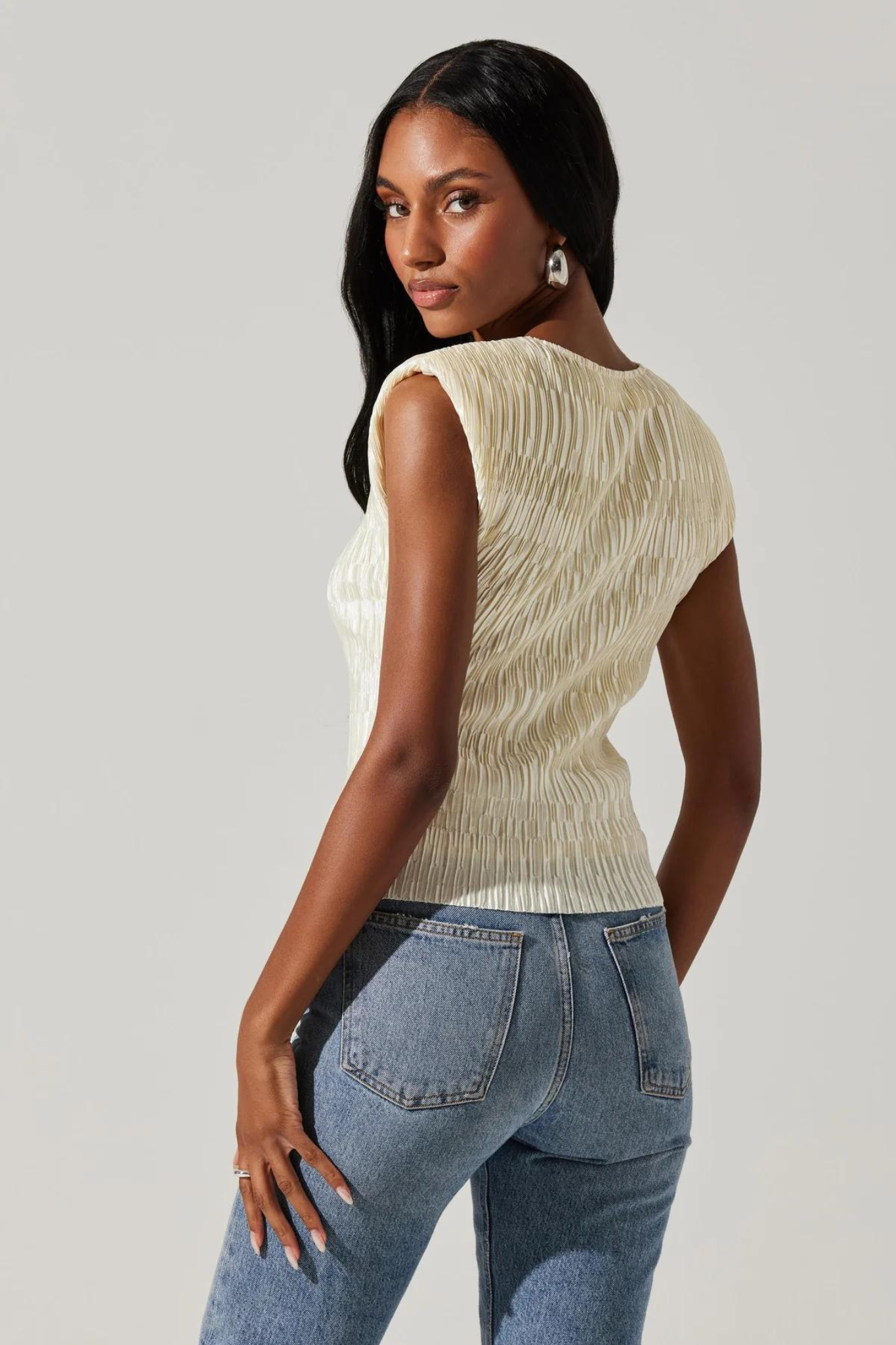 ASTR The Label | Off White Textured Nyah Top | Sweetest Stitch