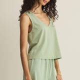 Z Supply | Sloane V-Neck Top - Crystal Green | Sweetest Stitch RVA